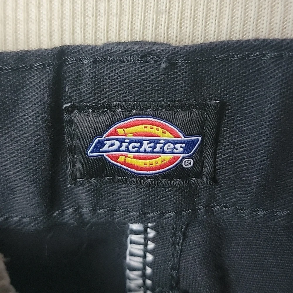 DICKIES Black Chino Style Straight Leg Dress‎ Casual Adjustable Waist Pants 16
